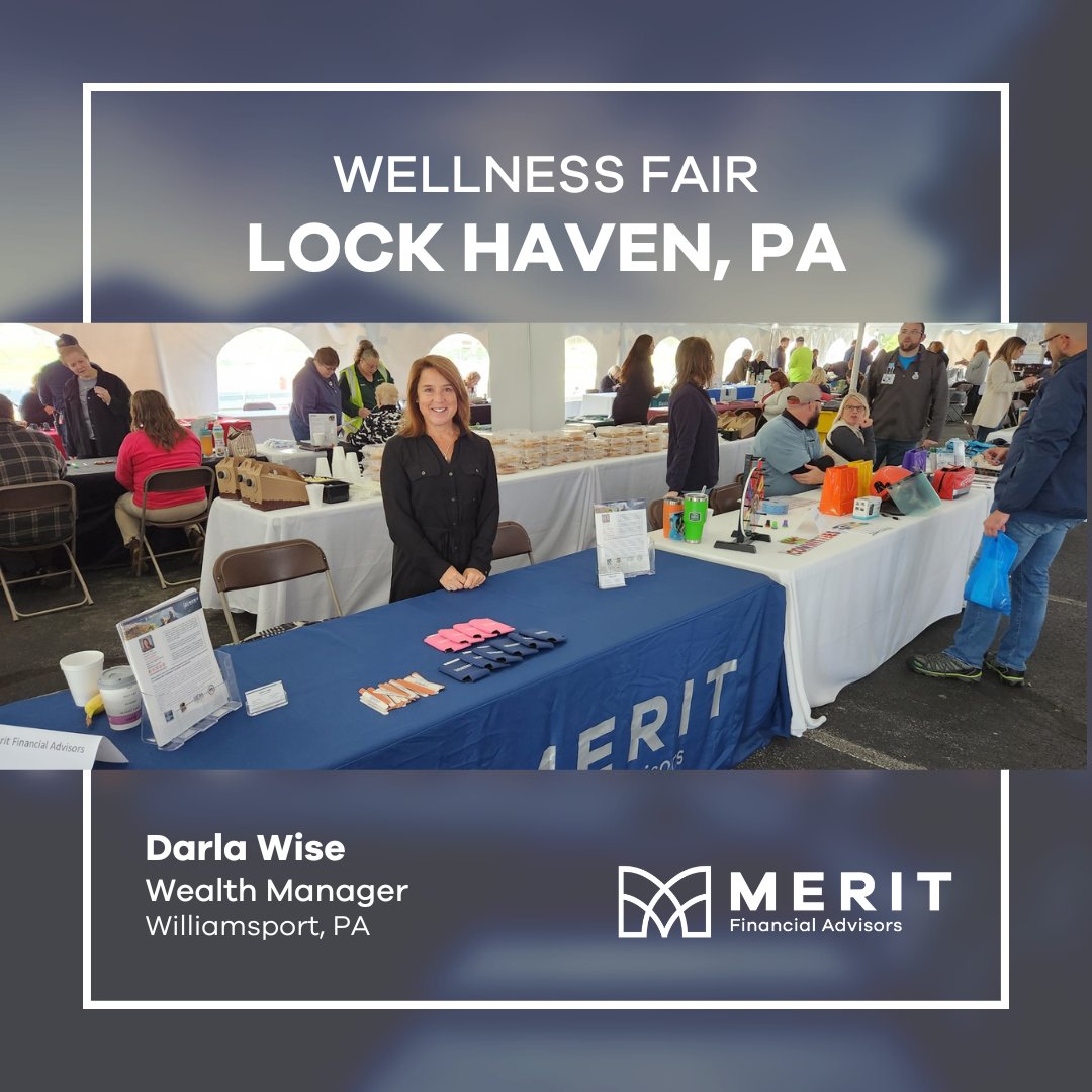 meritfinadvisor's tweet image. ⭐️ Merit Financial Advisors wealth manager Darla Wise had a successful event last week at the First Quality Wellness Fair in Lock Haven, PA! Learn more about Darla and her team 👉🏼 ow.ly/ohWS50PSFKx
#Wellness #FirstQuality #WealthManager #WellnessFair #LockHavenPA