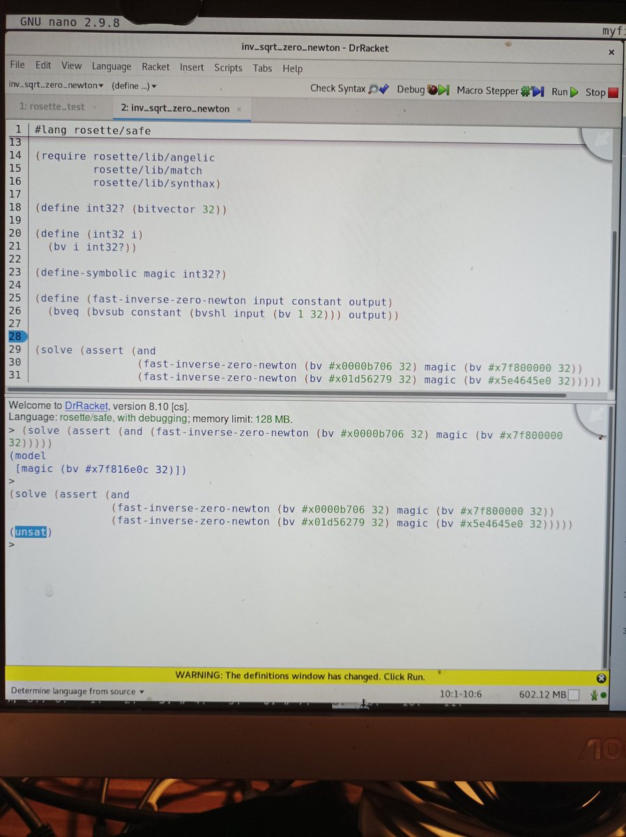 Anno0770's tweet image. BÄM💥
The fast inverse square root instruction #VRSQRT on the NEC #VectorEngine doesn't use a zero newton step en.wikipedia.org/wiki/Fast_inve… It's a small result but it's a result.
#racket #smt #hpc #reverseengineering