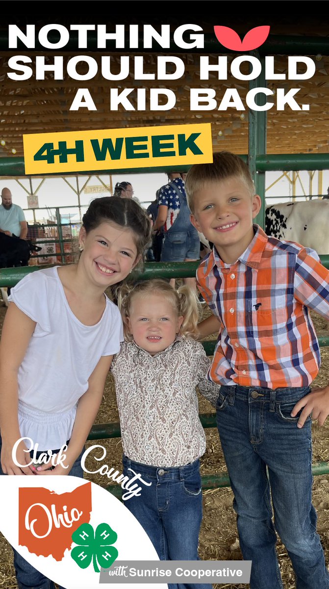 SunriseCoopOH's tweet photo. Thanks for celebrating #National4HWeek with us! From the field to livestock projects, #SunriseCooperative is an advocate for #youthinag. @Ohio4H has so much to offer, even if you are not from a farm.
#WeAre4HProud #4H #Ohio4H #4HSupporters #YouthInAg https://t.co/awpKJoUuzB