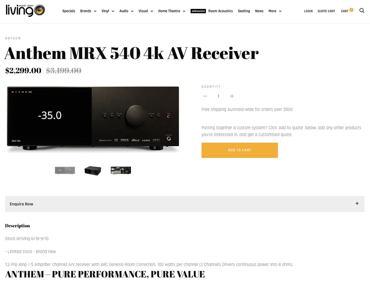 LSVBNE's tweet image. 😲 SAVE $900 !!! 😲 On this Astonishing Anthem #MRX540 4K AV Receiver. Packed with features. Be quick though we have limited numbers at this price... See our website for more - NOW ow.ly/uZ6V50PSFUT