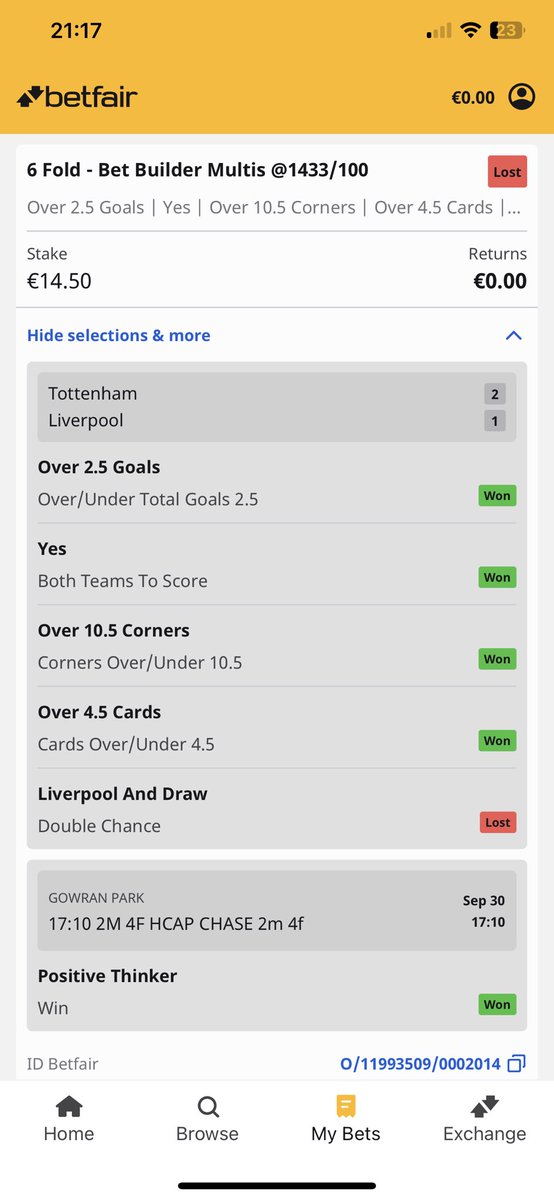 99Gregbarrett's tweet photo. @Betfair , pay me out! https://t.co/2INP1K8e5L
