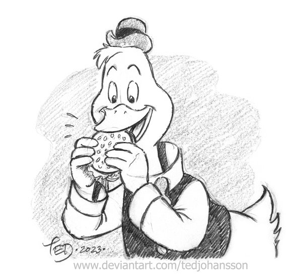 tedjohansson_sw's tweet photo. Here is a Gus Goose for the evening.
#gusgoose #donaldduck #andersand #akuankka #comicsketch #waltdisney #disney #disneyfan #sketch #comic #comics #artwork #sketchoftheday #drawingoftheday #hungry #foodlover https://t.co/S0K2IUgsym