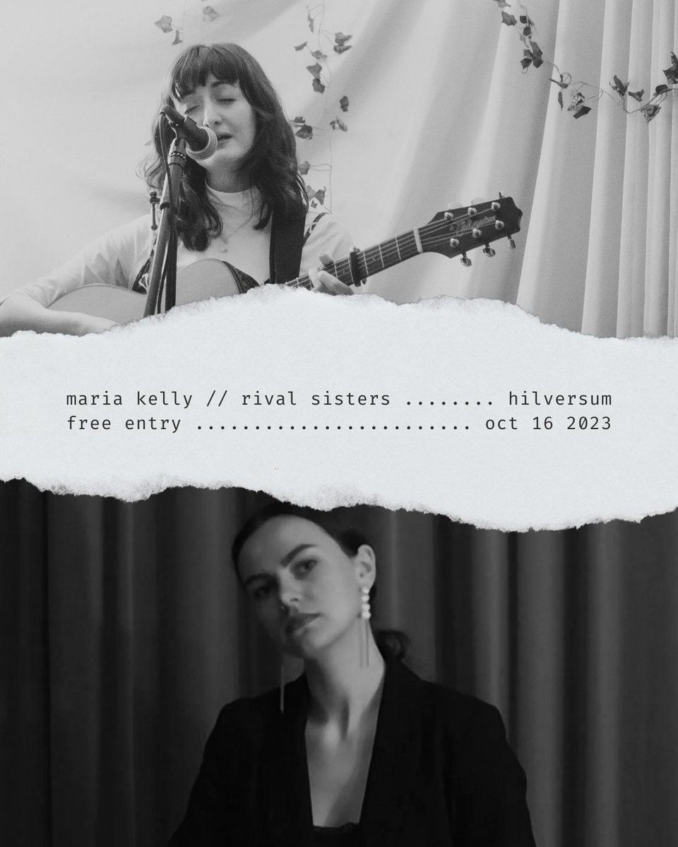 Charlotte (@underthefeather) on Twitter photo Op 16 oktober geeft de Ierse singer-songwriter <a href="/mariakellymusic/">Maria Kelly</a> samen met Rival Sisters (multi-instrumentalist Hannah Hiemstra) een huiskamerconcert in Hilversum. Ik zou het heel leuk vinden om je daar te zien!
Reserveer hier gratis een kaartje: eventbrite.com/e/maria-kelly-… Op 16 oktober geeft de Ierse singer-songwriter <a href="/mariakellymusic/">Maria Kelly</a> samen met Rival Sisters (multi-instrumentalist Hannah Hiemstra) een huiskamerconcert in Hilversum. Ik zou het heel leuk vinden om je daar te zien!
Reserveer hier gratis een kaartje: eventbrite.com/e/maria-kelly-…