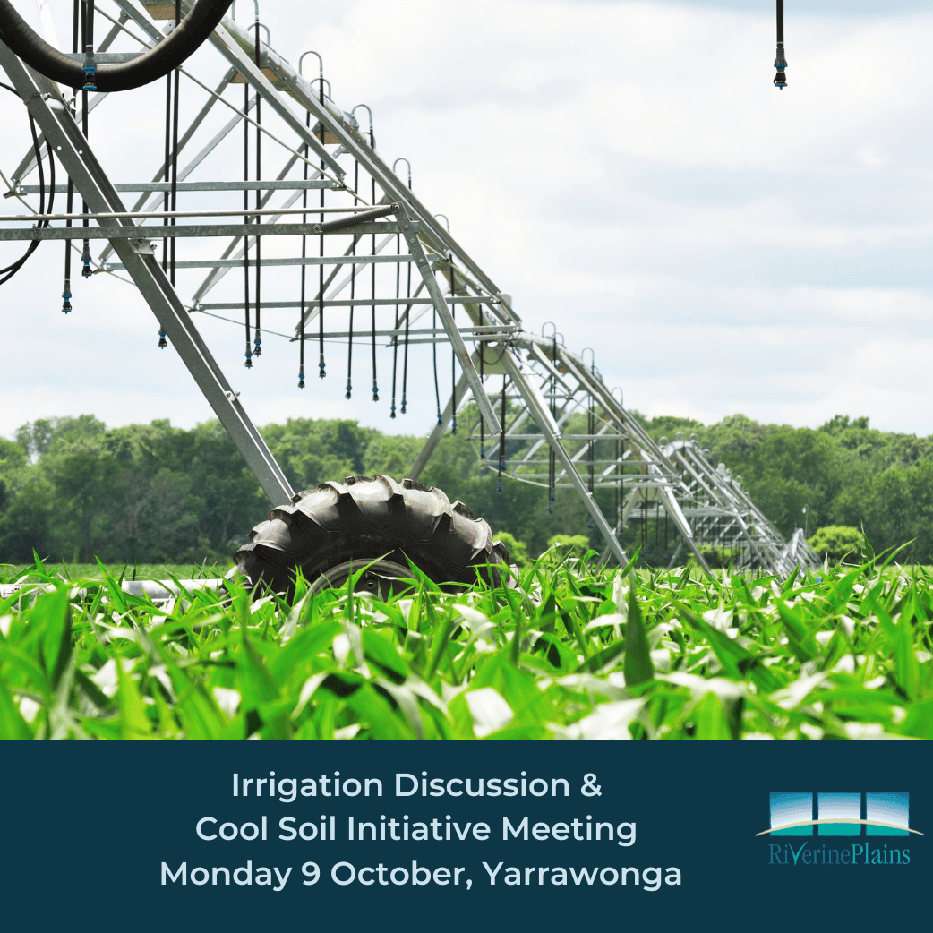 📣Our next Irrigation Discussion & CSI Meeting features @LavisPaul @IKCaldwell & @CassandraSchefe #AgriSci! Join us as we talk irrigation season preparation, trials & results from the #coolsoilinitiative
📅 9 Oct
⏰ 4-6pm
Rego ➡️ hubs.la/Q02447-C0 
@theGRDC @IrrigationFN