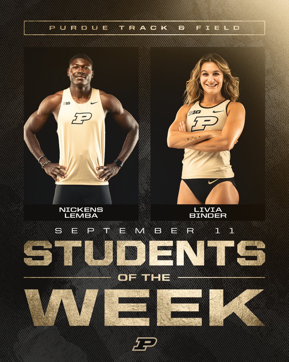 PurdueTrackXC's tweet image. It's been a great start to the semester in the classroom, congratulations to our inaugural Students of the Week of 2023-24! 🎒

#BoilerUp 🚂