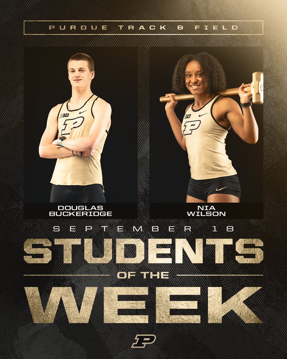 PurdueTrackXC's tweet image. It's been a great start to the semester in the classroom, congratulations to our inaugural Students of the Week of 2023-24! 🎒

#BoilerUp 🚂