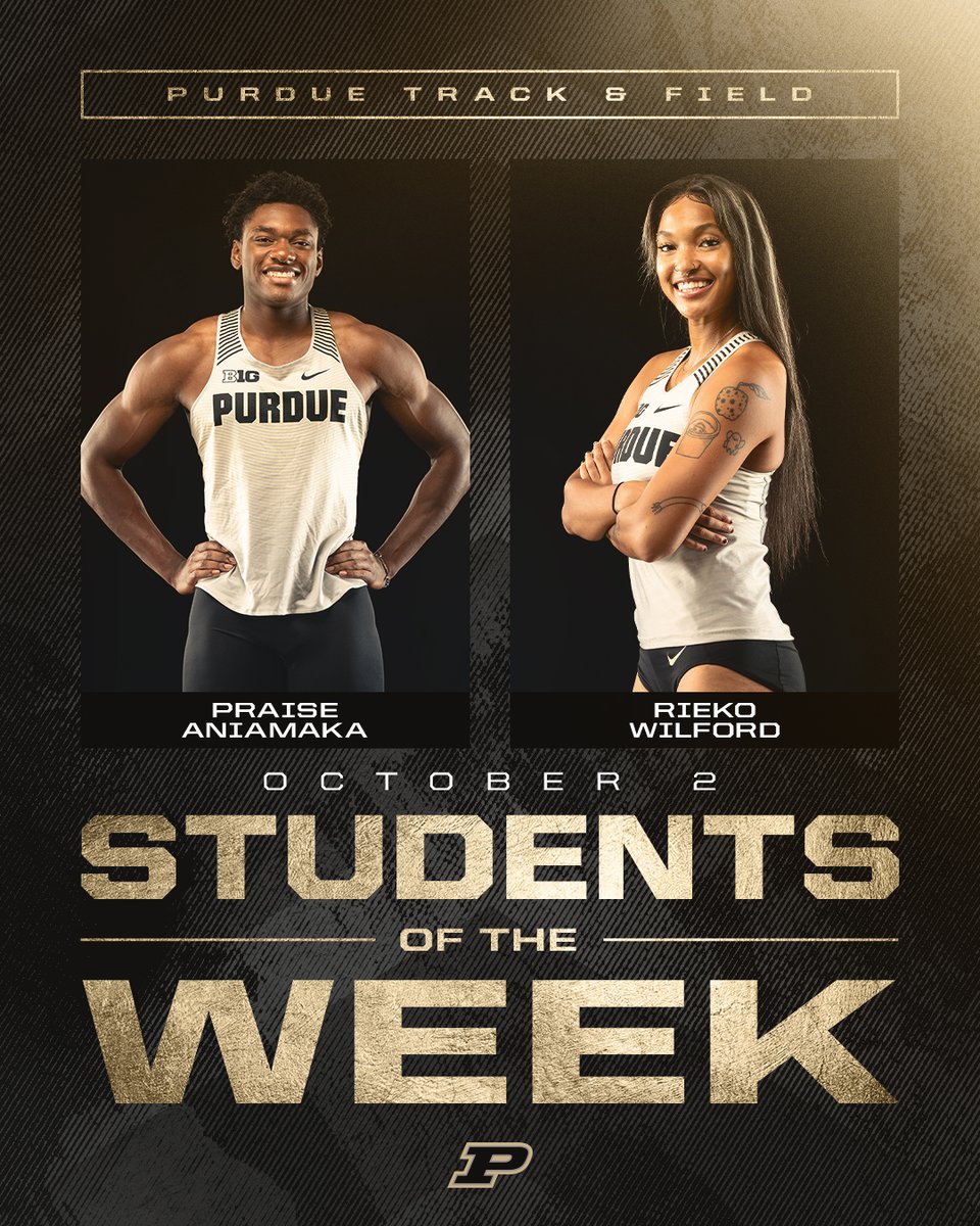 PurdueTrackXC's tweet image. It's been a great start to the semester in the classroom, congratulations to our inaugural Students of the Week of 2023-24! 🎒

#BoilerUp 🚂