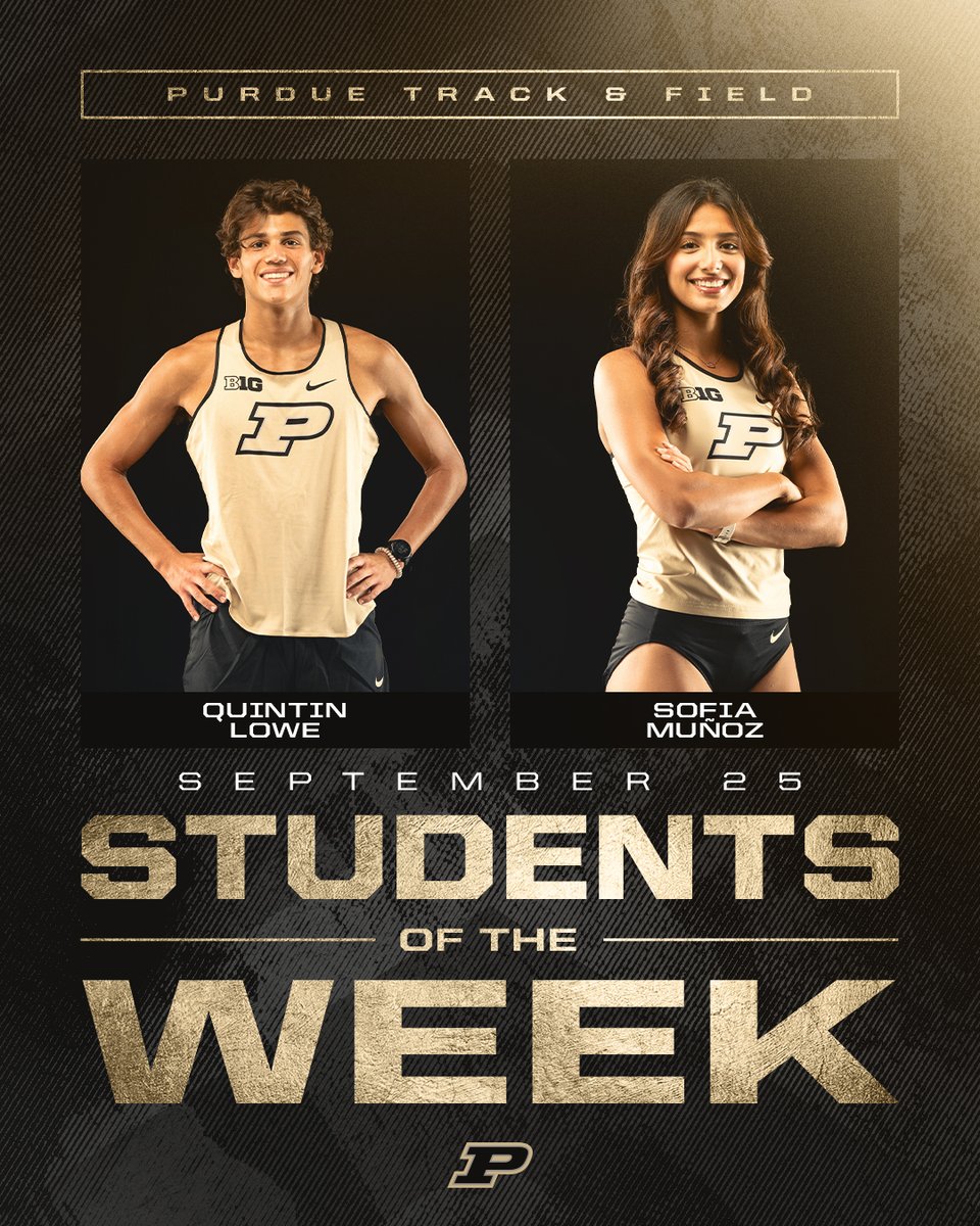PurdueTrackXC's tweet image. It's been a great start to the semester in the classroom, congratulations to our inaugural Students of the Week of 2023-24! 🎒

#BoilerUp 🚂