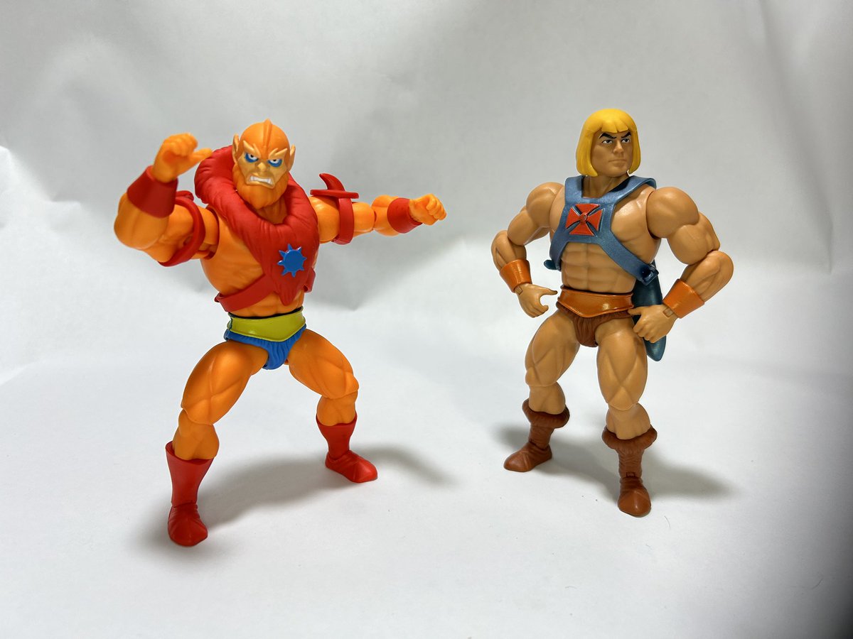 makeshapecreate's tweet photo. I was able to get the NEW HE-MAN &amp; BEAST-MAN from the MOTU Origins Cartoon Collection! These are a great addition to the origins line and super fun figures!

https://t.co/crQsxMmPdO

#motu #motuorigins #cartoon #collection
#actionfigures #origins #heman #beastman #filmation https://t.co/1W1RD3Lk4A