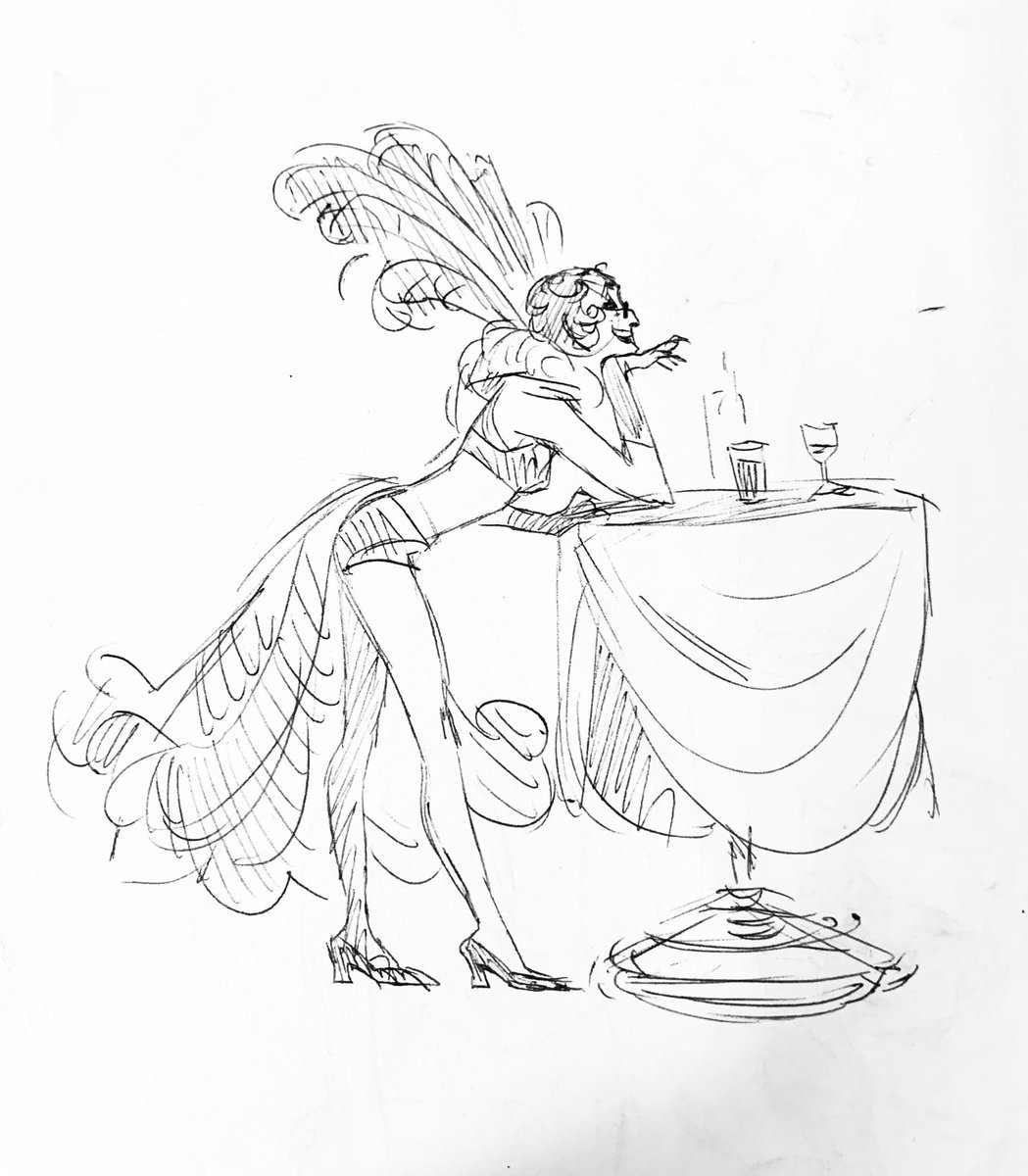 ok so like.. 1920s burlesque crowley (i have more drawings of her over on tumblr)
#goodomens #crowley #goodomensfanart #illustration #digitalart  #burlesque 
#drawing