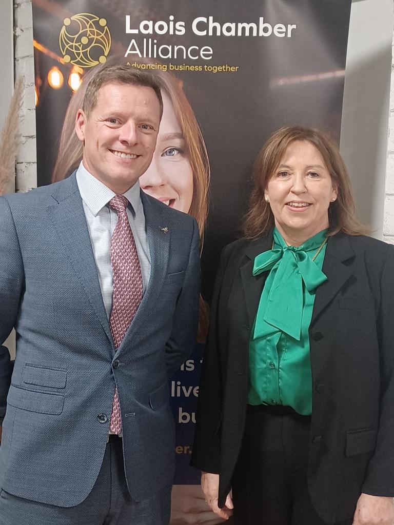 Thank you to all who attended our AGM tonight in @GardenShop_ie, #Portarlington, and to all of our members for supporting Laois Chamber Alliance over the past year.

Congratulations to James McElwee of Rolleston McElwee Solicitors, elected President of Laois Chamber Alliance.