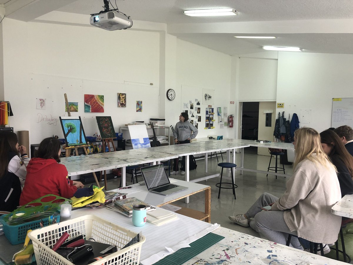 carney_dana's tweet image. Building our foundation of a safe, respectful and caring #highschoolart community w student led critiques of our process and products lately. What can we learn from our peers? How can we use critiques as a way to build confidence and grow as artists? #arted @acotopaxi