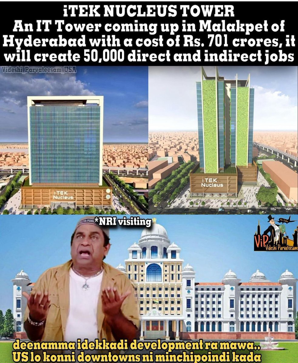 My exact feeling when I visited Hyderabad in last October 2022 😍

The leader behind this spectacular vision and development @KTRBRS Garu 🙏
Thank you so much Ramanna.
Telangana is in safe hands and will continue to be… 
#JaiTelangana 
#KCROnceAgain 
@BRSparty 
#Bestplacetolive