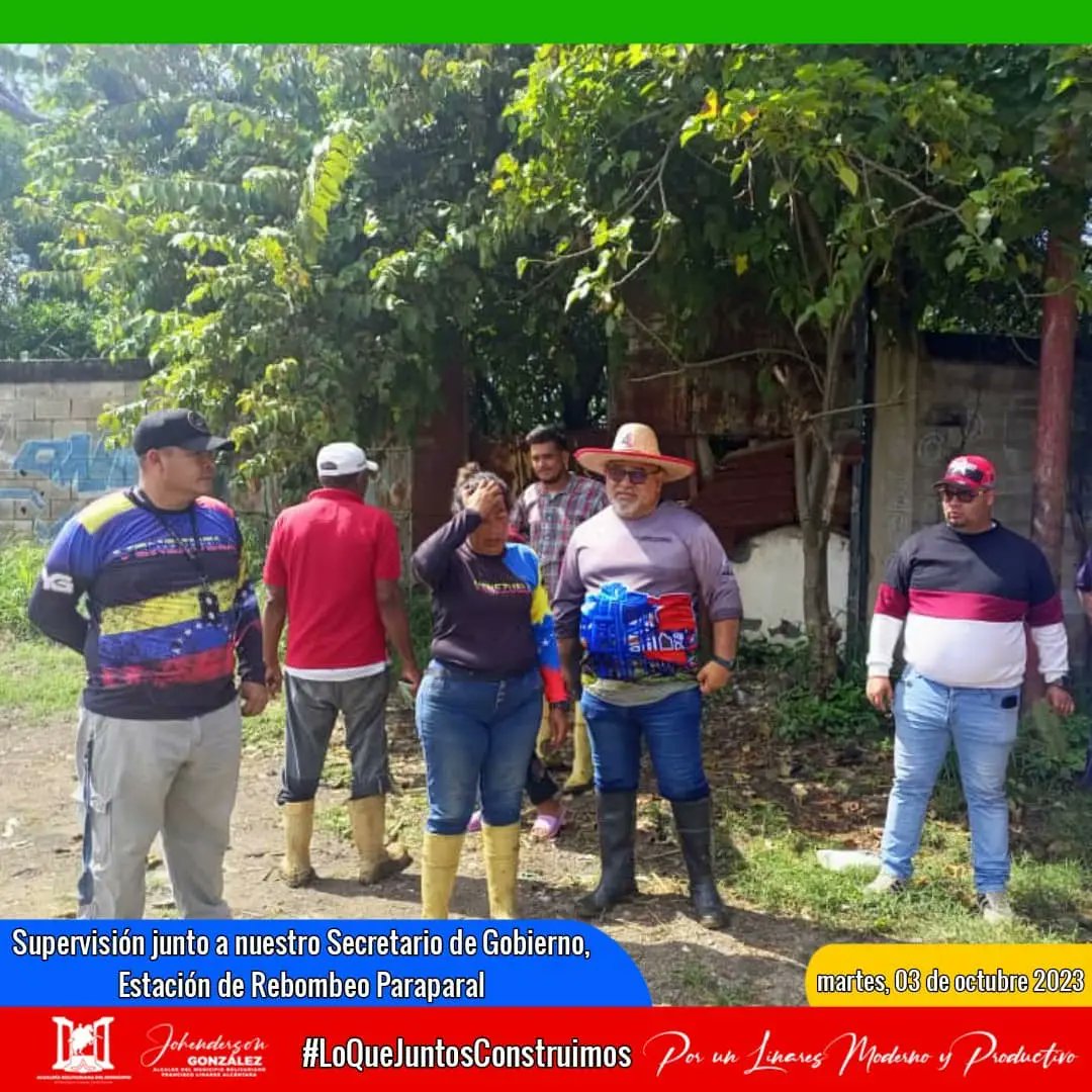 #3Oct | Desde la Estación de Rebombeo Paraparal, junto a nuestro Secretario de Gobierno G/D Pedro Álvarez Bellorín <a href="/sggshogun4f/">Pedro Alvarez</a>, realiza supervisión de operatividad, trabajando por el bienestar de nuestro pueblo linarense.
#LoQueJuntosConstruimos
#QueNotaRegresarAClases