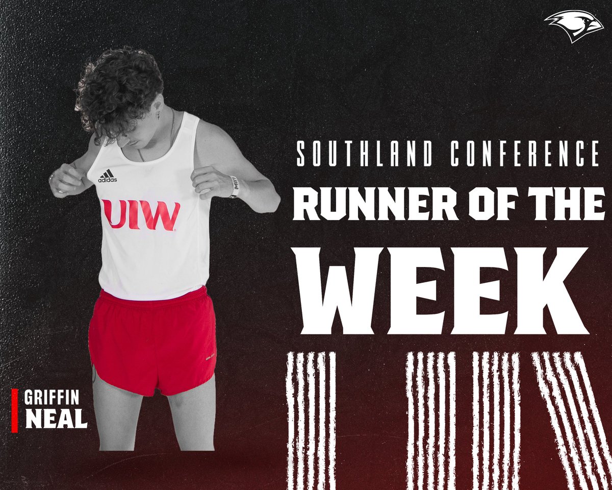 UIWTrackXC's tweet image. Southland Conference Runner of the Week, Griffin Neal