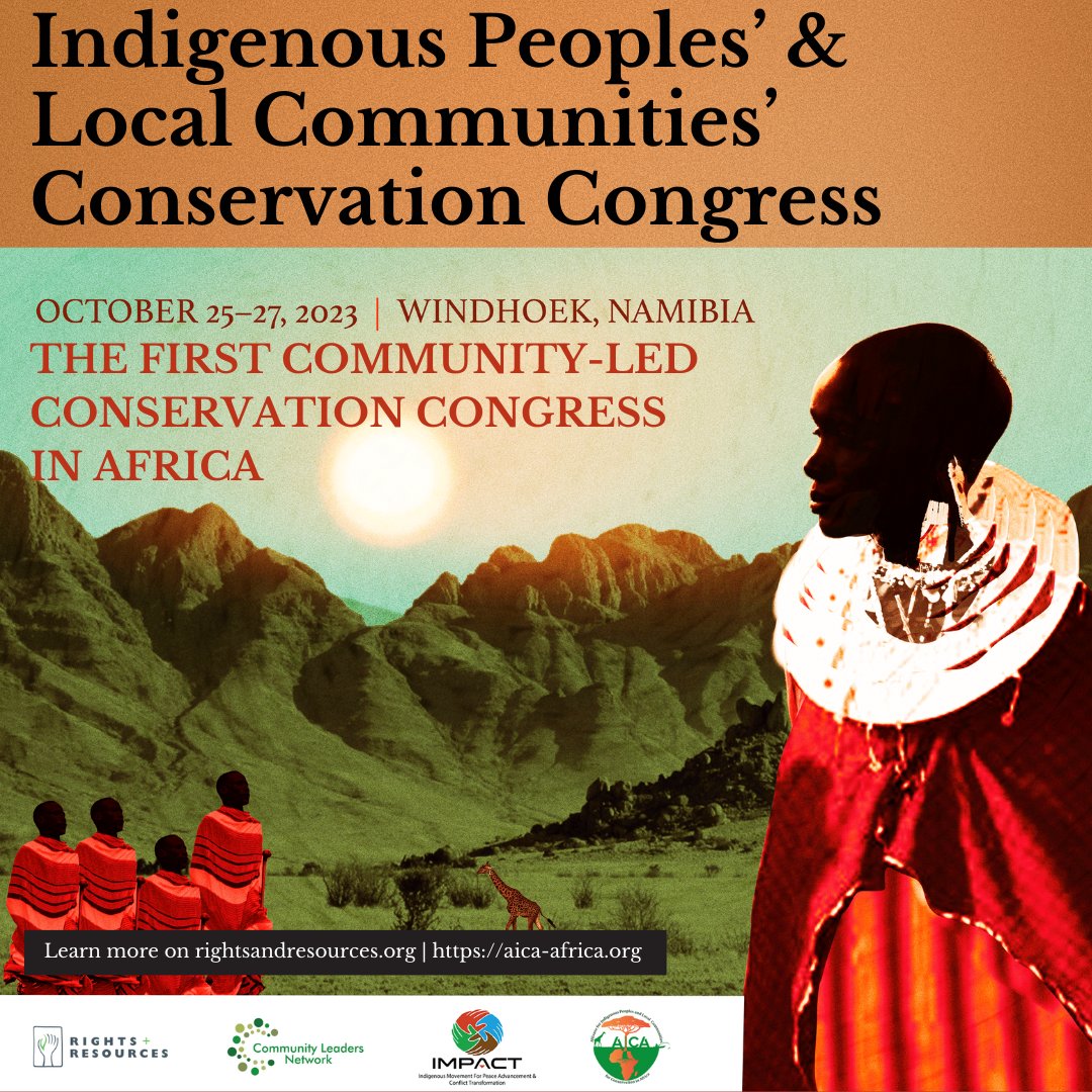 1. 🌍 Exciting news! From October 25-27, <a href="/AicaAfrica/">AICA</a>  and RRI will co-host the #IndigenousPeoples’ and Local Communities’ Conservation Congress in Windhoek, Namibia. 

#IPLCConservationCongress 🌿