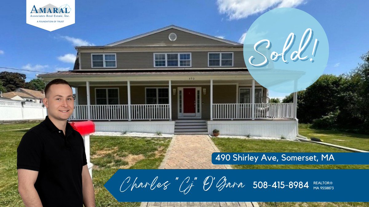AmaralAdvantage's tweet photo. SOLD with Charles "CJ" O'Gara!
📍 490 Shirley Ave, Somerset, MA
📱 Contact Charles at 508-415-8984 for your real estate needs! #AmaralAdvantage #Sold #Somerset #RealEstate #BuywithAmaral https://t.co/dXGpmlGzMm