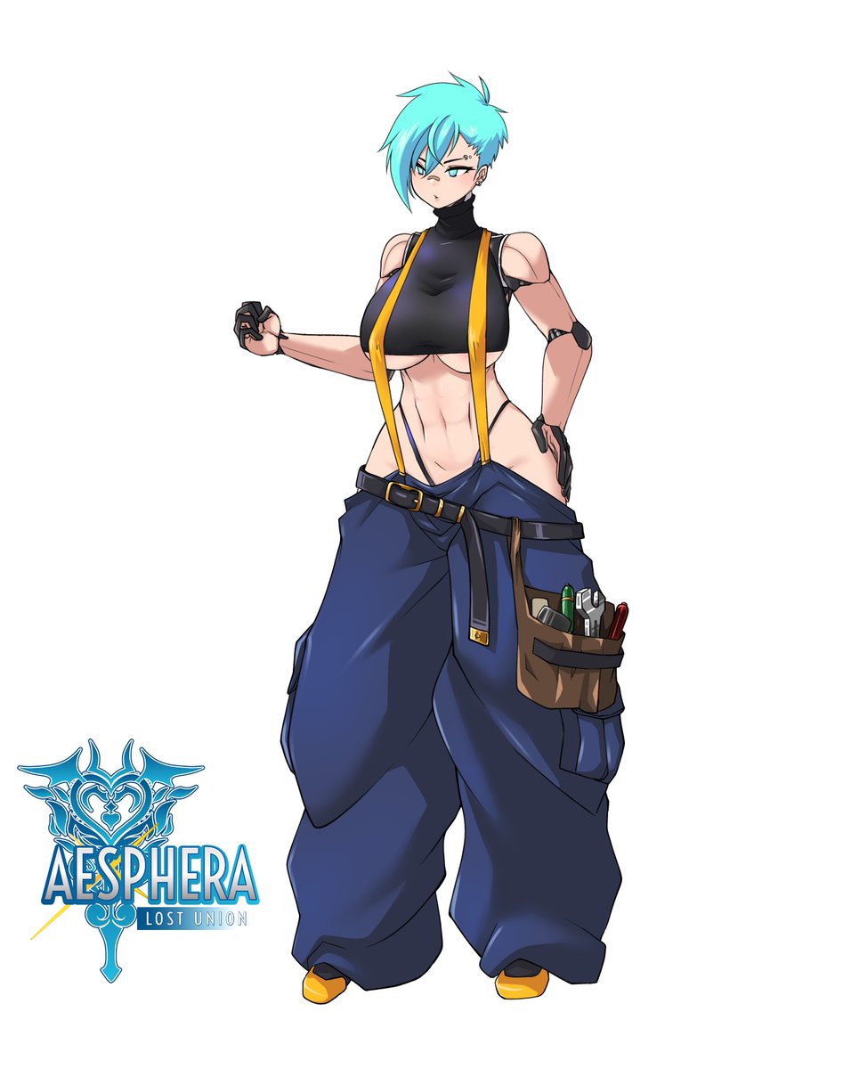 When people requested tomboy, they didn't know that mech was also on the  menu. Blu Pren is hammerin in the Ostarri empire. Mecha girls and many  others in Aesphera. Support the project, image size:947x1200