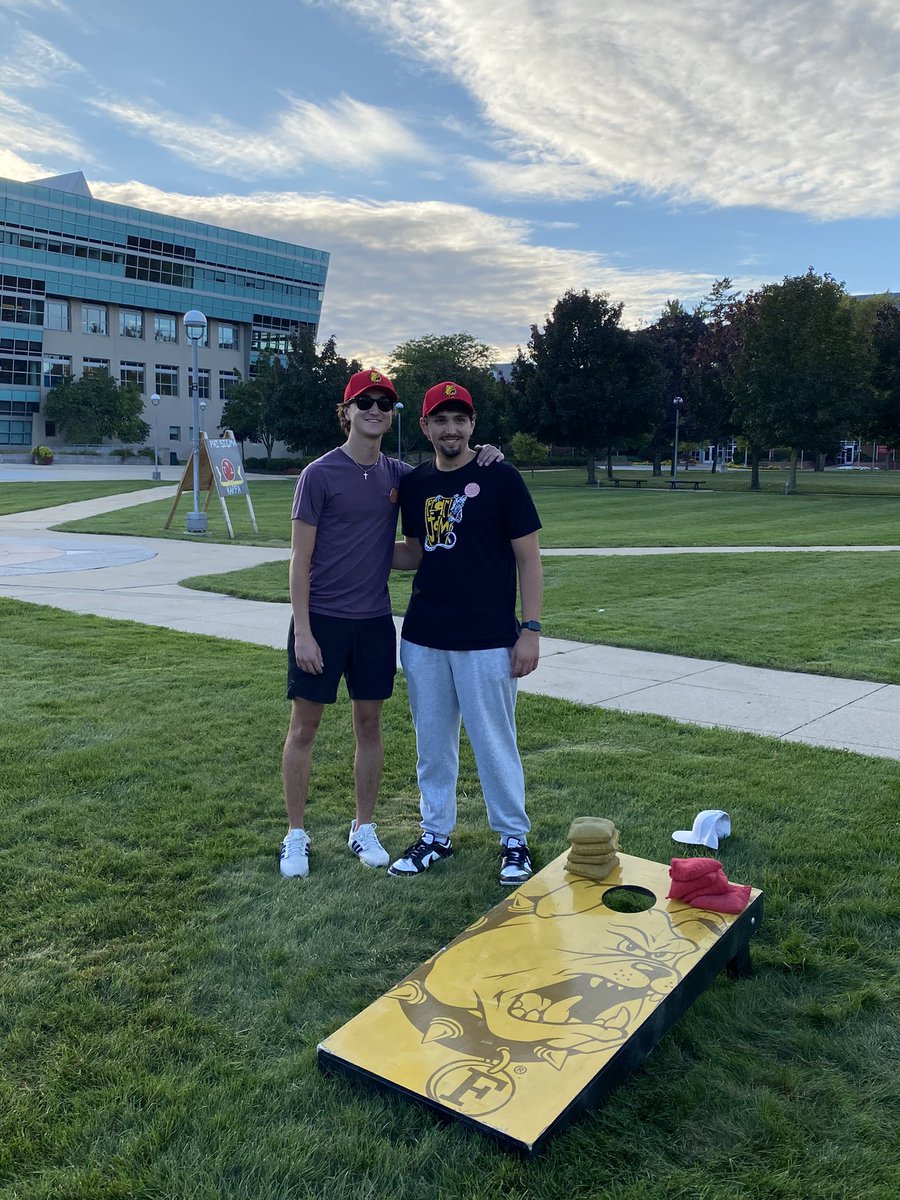FerrisEU's tweet image. Thanks so much to everyone who came to our Cornhole Tournament last Thursday!!! HUGE congrats to the champions, Sean and Ridley!! We hope everyone enjoyed all of our Homecoming events from last week!

#ferrisstate #fsu #ferrisstateuniversity  #homecoming #cornholetournament