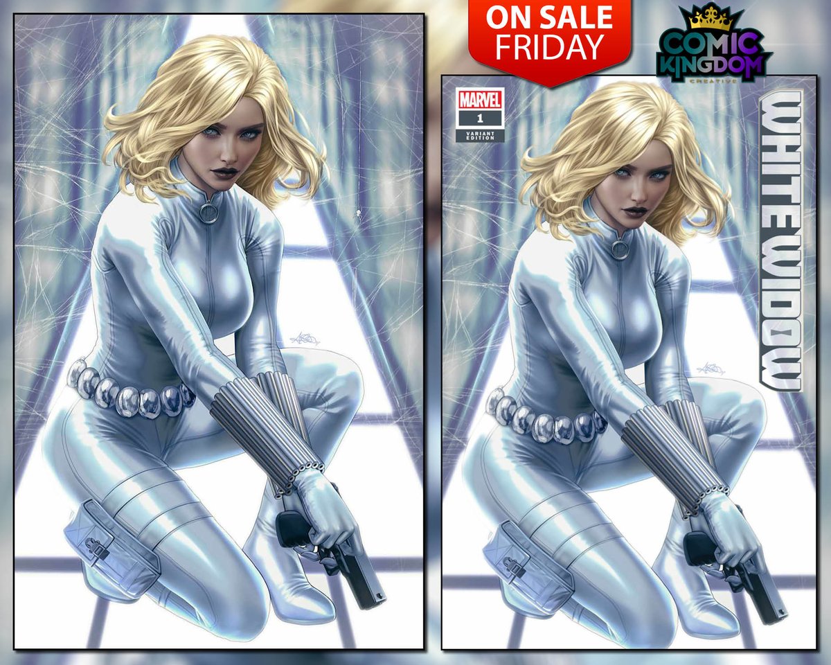 ⏰On Sale 9amPST/12pmEST Friday! 🔥 @arieldiazart White Widow #1 CK Exclusive! ‼️ Ltd 3000 trade, 1000 virgin! 🌐 comickingdomcreative.com #comickingdomcreative #comickingdomrules #whitewidowcomic #whitewidow #musthavecover #exclusivecomic @_SarahGailey @alessandromirac