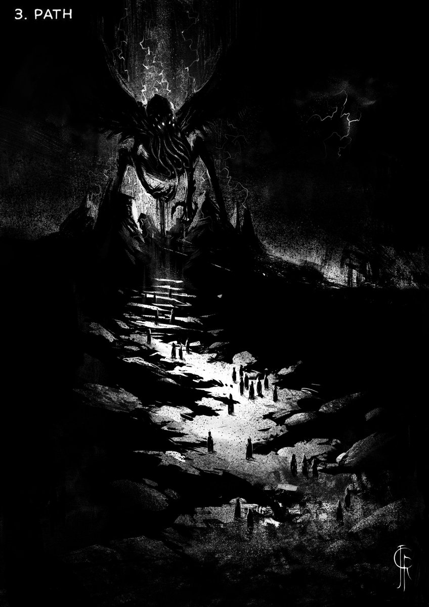 juancho_riveros's tweet photo. Inktober day 03. Path. 

#inktober2023 #ink #Cthulhu https://t.co/7rFbaRndxM
