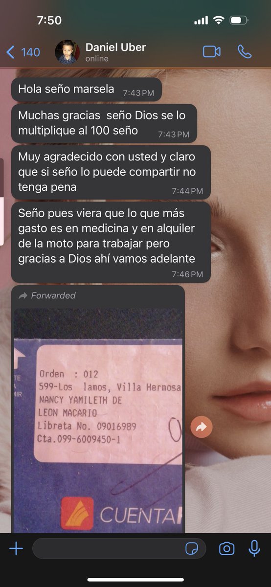 marcequesadaaa's tweet photo. Hoy pedimos comida y el repartidor nos entregó esta notita, se llama Daniel, su número de cuenta es 099-6009450-1 G&amp;T de AHORROS. Esta fue la notita de Daniel al entregar el pedido, y quisiera que nos ayudaran a compartir y donarle lo que puedan.  🙏🏼 https://t.co/f0ehtSomb0