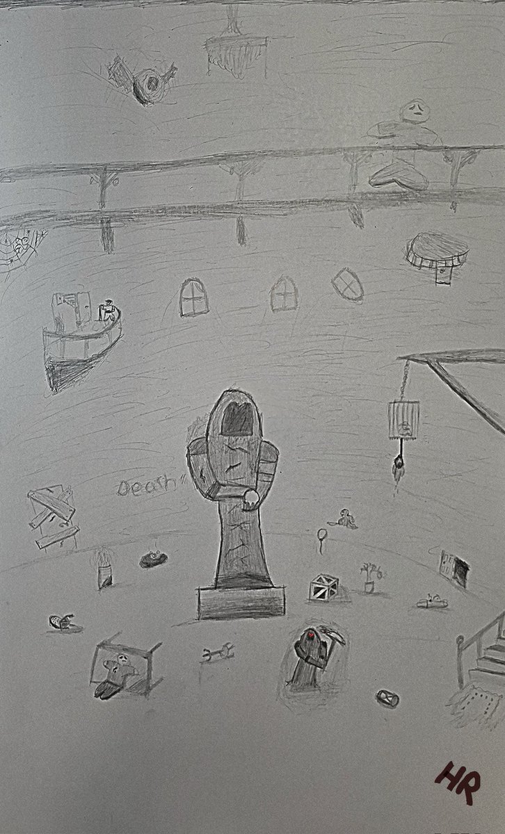 HRgamer01's tweet photo. Spooky month redraw but in sketch https://t.co/f2yJAHleEn