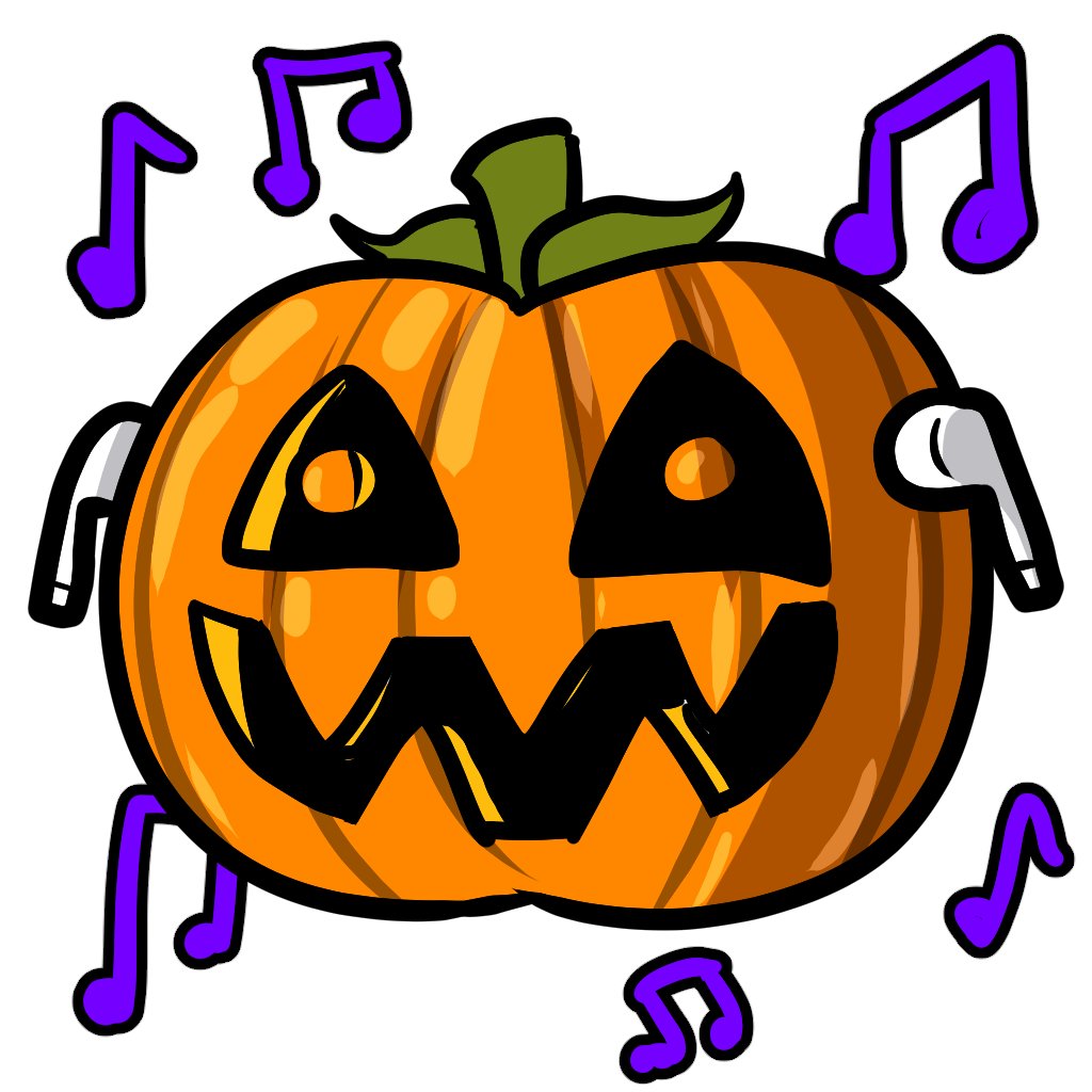 Pupil + airpods + pumpkin