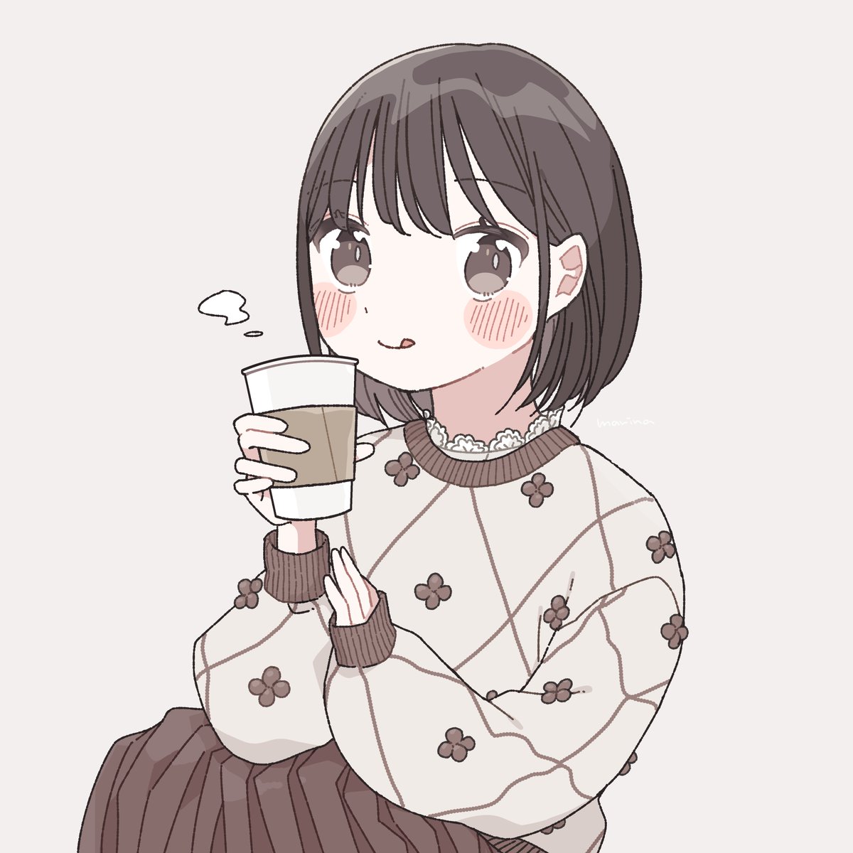 「ホットコーヒーの季節 #創作」|毬那🌸LINE着せかえ発売のイラスト