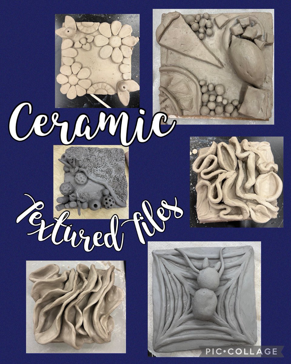 Ceramics <a href="/mineolahs/">Mineola High School</a> construct texture tiles focusing on repetition, movement and unity throughout their work.<a href="/MineolaFineArts/">MineolaFineArts</a> #MineolaProud #handbuild