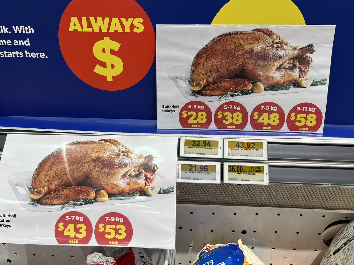 RexFB's tweet photo. @PierrePoilievre Hmmm….I think someone’s talking turkey.  Winnipeg Superstore. https://t.co/QAhLvhzcom