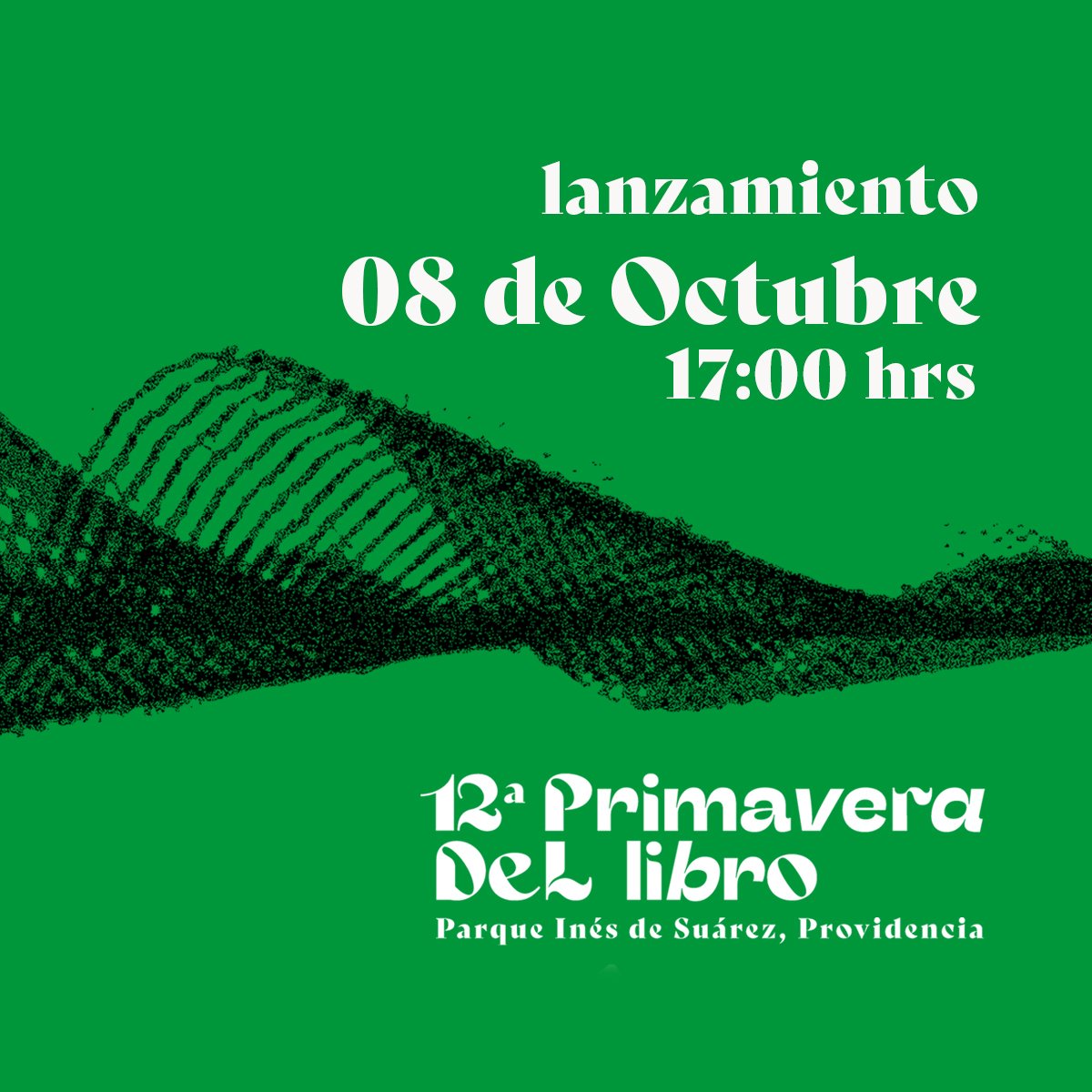 LibroVerde_'s tweet photo. Lanzamiento de El sonido de las plantas en La Primavera del Libro, presenta Sebastián Jatz, Felipe Reyes y Melina Guzmán editora de Libro Verde.
08 de octubre
17:00 hrs.
Escenario Molle
Parque Inés de Suárez
#ElSonidoDeLasPlantas #EdicionesLibroVerde #LaPrimaveraDelLibro https://t.co/dQ2313mKod