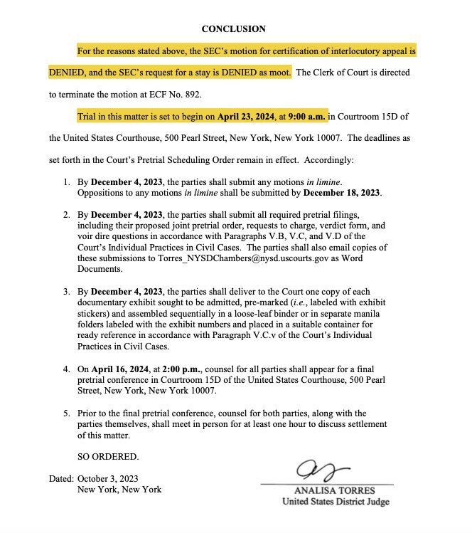 #XRP Ruling conclusion