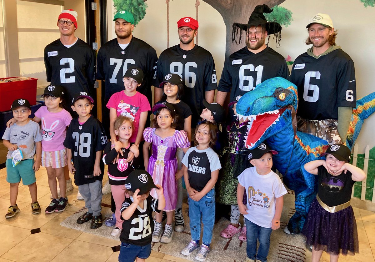 Thank you so much @Raiders for an awesome Halloween Boo-tique with our kiddos. They loved finding their favorite costumes and creating arts and crafts with you! #LasVegas #ChildhoodCancer #CrucialCatch