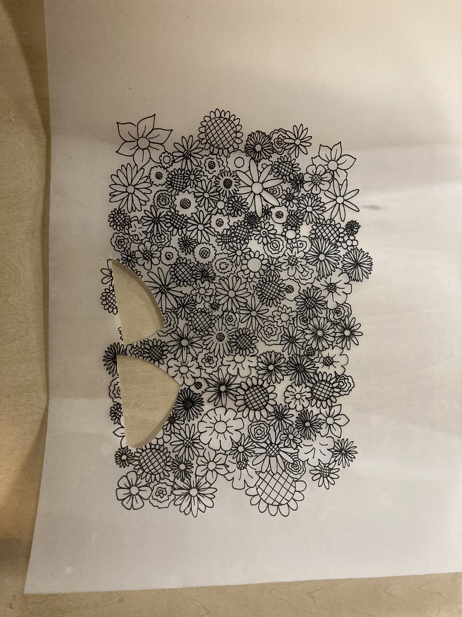 花柄Macはその後もネタにし続けたので。花柄は別紙に描いてコピートーンにコピーして切り貼りして作画省力化をはかりました。おお、アナログ作画!