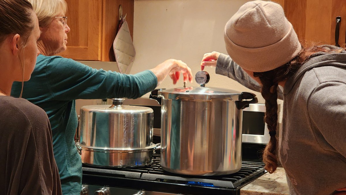 Just learned the art of pressure canning tonight! Practiced our first round with jars of water. One more way to preserving our own food. Cowboy Candy is next! #HomeCanning #DIY