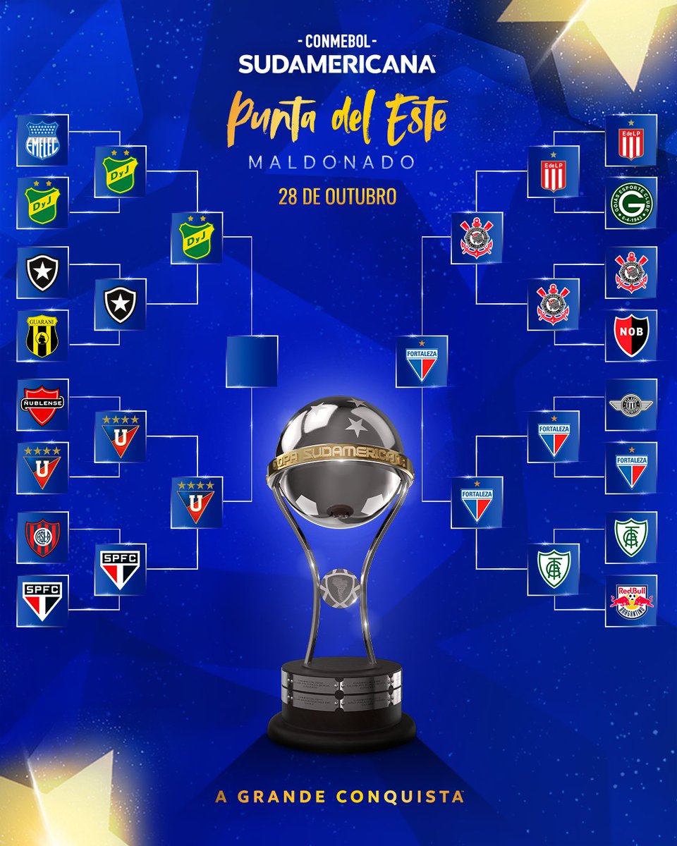 SudamericanaBR's tweet photo. ⭐️ No caminho da #GrandeConquista!

🇫🇷🦁 O @FortalezaEC é o primeiro finalista da CONMEBOL #Sudamericana 2023.

🤔 Quem será o rival no Uruguai? https://t.co/whqgn1AJop
