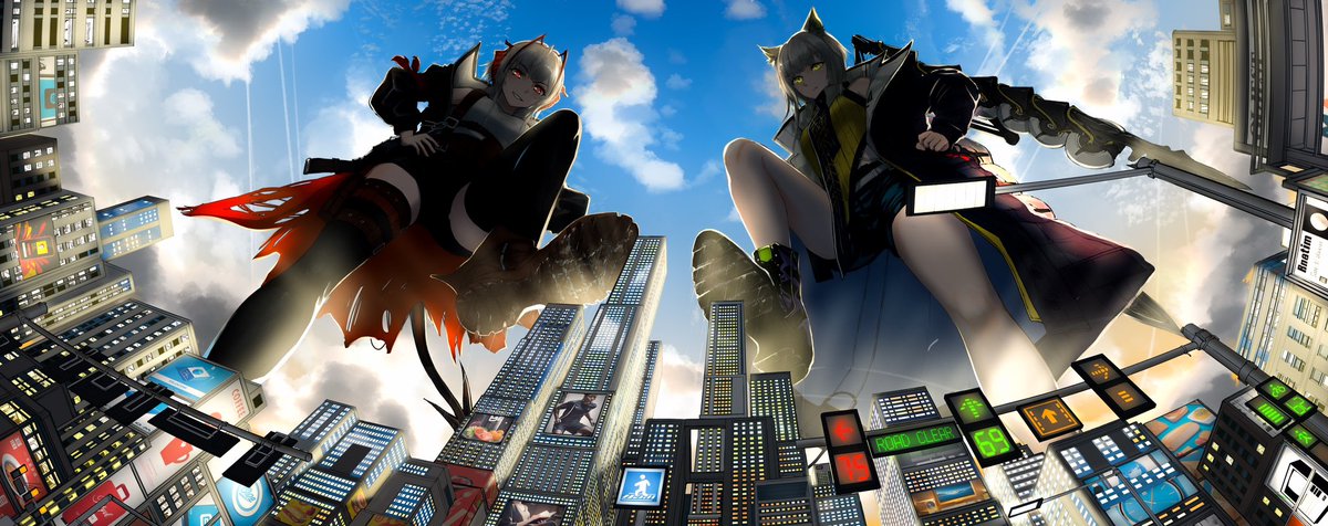 RLappland's tweet image. Well there probably another normal day in ……Terra？

And I think I know where the Doctor is）

Commission by @haplliness 

The high quality version is here: mega.nz/folder/aFdEnTx…

#巨大娘 #巨女 #サイズフェチ 
#giantess #macrophilia #sizefetish #sizedifference