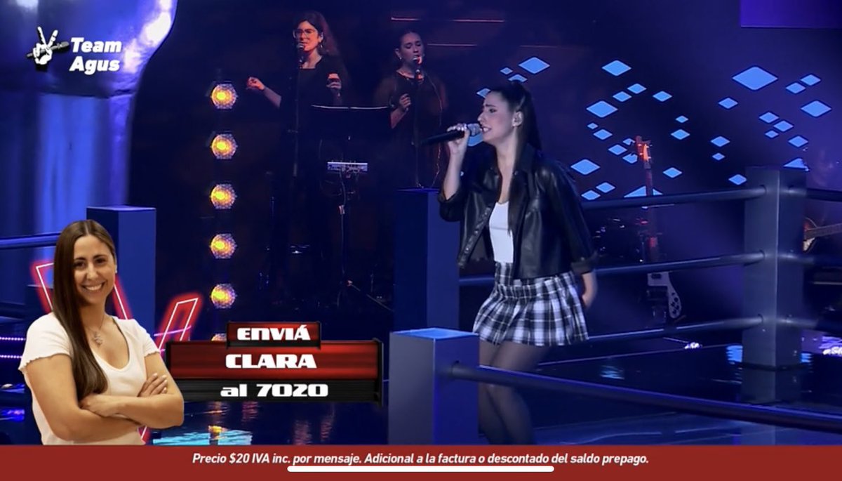 Este Lunes 9/10 salgo en los cuartos de final de <a href="/lavoz_uy/">La Voz Uruguay</a> 

Me ayudarían mucho a llegar a Semifinales votando por mi! 

Solo Tenes que mandar un SMS con la palabra Clara al 7020.

(Puede ser mi regalo de cumple que es el 10/10 😉)

GRACIAS 💕