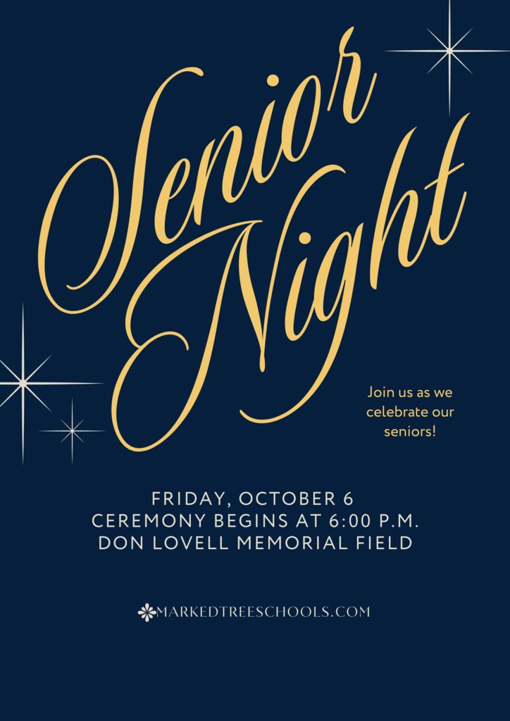 Make sure you join us Friday night as we celebrate our Seniors before the game versus Des Arc!  The ceremony begins at 6:00, the stream begins at 6:45, and the game will kickoff at 7:00.