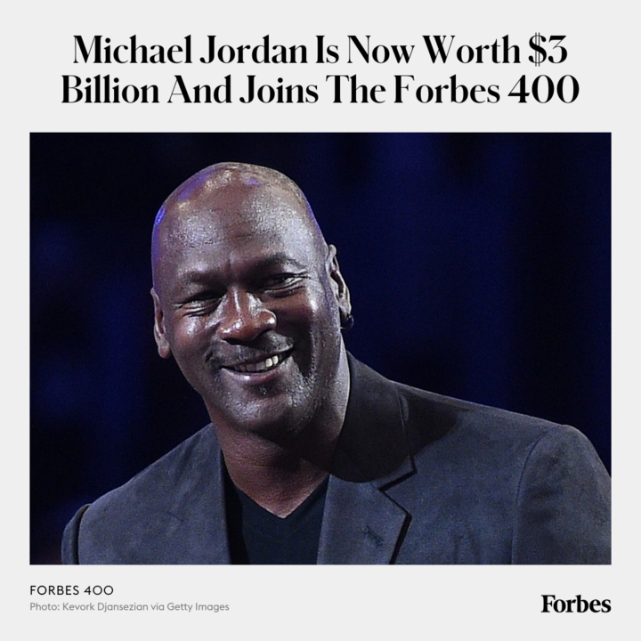 Forbes's tweet photo. Thanks to his sale of the Charlotte Hornets, the NBA legend is in rare air—becoming the first professional athlete to rank among America’s 400 wealthiest people. #Forbes400 https://t.co/7cppEsfNj4 https://t.co/1mhqPsL9Lz