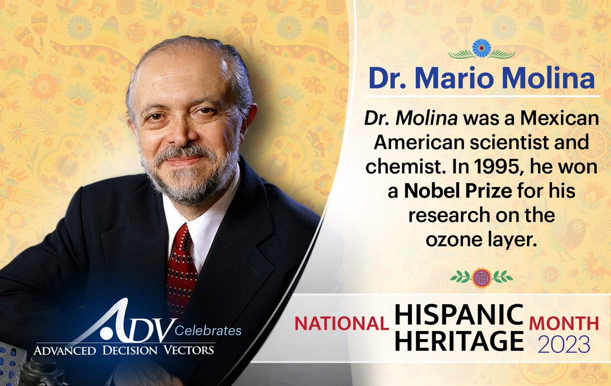 vectors_llc's tweet photo. Dr. Mario José Molina Henríquez was a Mexican physical chemist. He helped discover the Antarctic ozone hole. #HispanicHeritageMonth2023 #ADVHHM23 #LatinoProgresshttps://loom.ly/J_6rbos https://t.co/0bFH3vx50Z