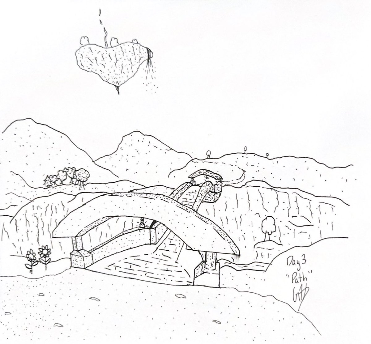 griftyonh's tweet photo. #inktober day 3: path https://t.co/xGZY8a3M5n