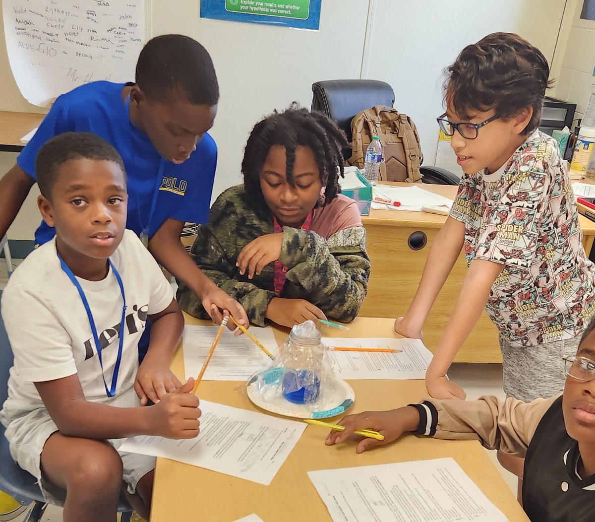 Today at South Daytona Elementary we recreated the water cycle in a jar. #vcsscientists #vcsschools #vcsscience #dse #deltonasouthelementary