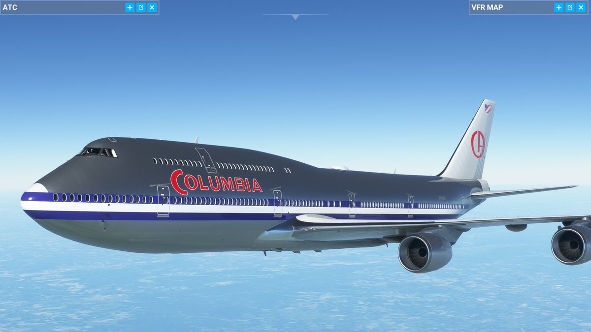 L_I_AM_85's tweet image. Tonight’s flight was Columbia Airlines 409 #KIAD to #KMEM on #Boeing747 🛬 #flightsim #MSFS2020 (dodgy take off I know 😂) #Airport75