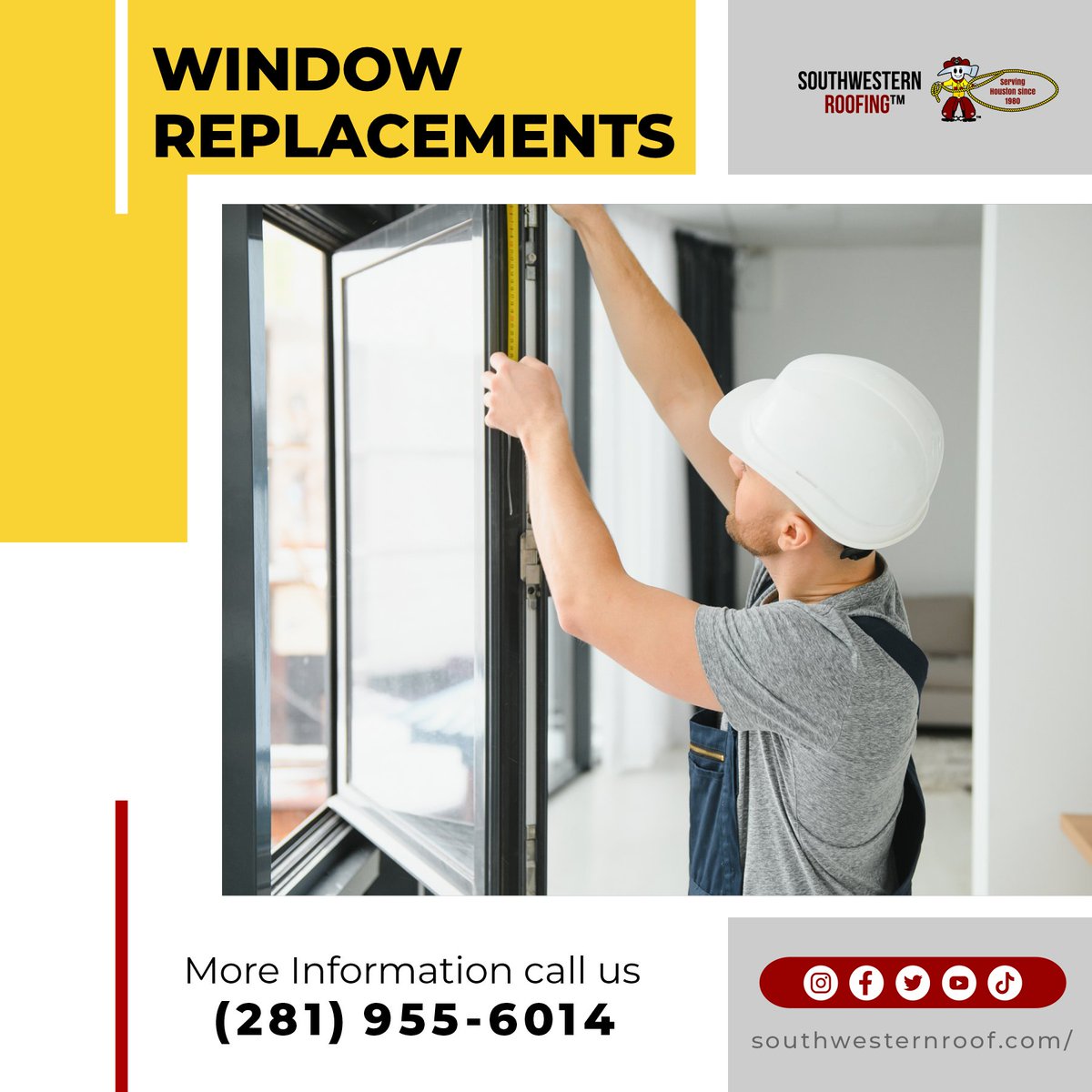 swroofing_tm's tweet image. Upgrade your Houston home with our extensive window replacement services! 🏠 Let us help you find the perfect fit for you. Contact us today and get started on your journey to a better home. 🙌 #WindowReplacements #Houston #Services

🔨 #window #Replacements 🔨 
Discover our m ...