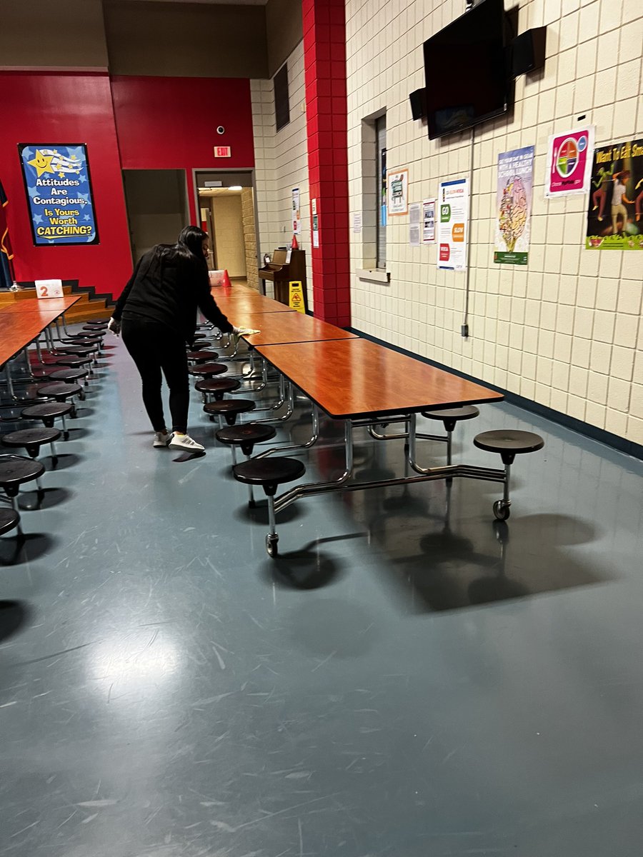 Celebrated our amazing custodial crew today by treating them to lunch and taking on some of their normal duties so they could enjoy lunch together!!