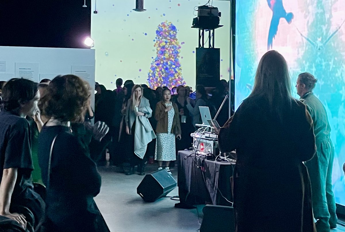 DenmanDigital's tweet photo. Some pictures from the opening reception of #Signals2023: EXPLORING CREATIVE TECHNOLOGY'S ROLE IN SHAPING OUR SHARED FUTURES. Thanks to all the creators and supporters including @DigiBC and the @VIFFest. Check it out it until Oct 7. https://t.co/ZdwmMXsQHo #VIFFSignals #VIFF2023 https://t.co/8Twko5DGp0