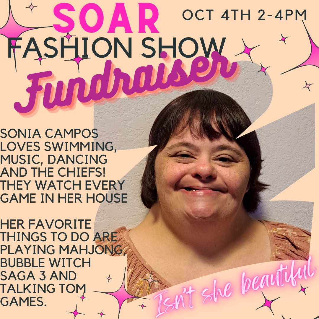 Join SOAR for 2nd Annual Fashion Show Fundraiser. featuring SOAR Fashion Models! This event will be one of our largest fundraisers for our 2024 activities.

Please come have fun and help us fund future events for SOAR!
Click here for tickets: buytickets.at/soarspecialnee…