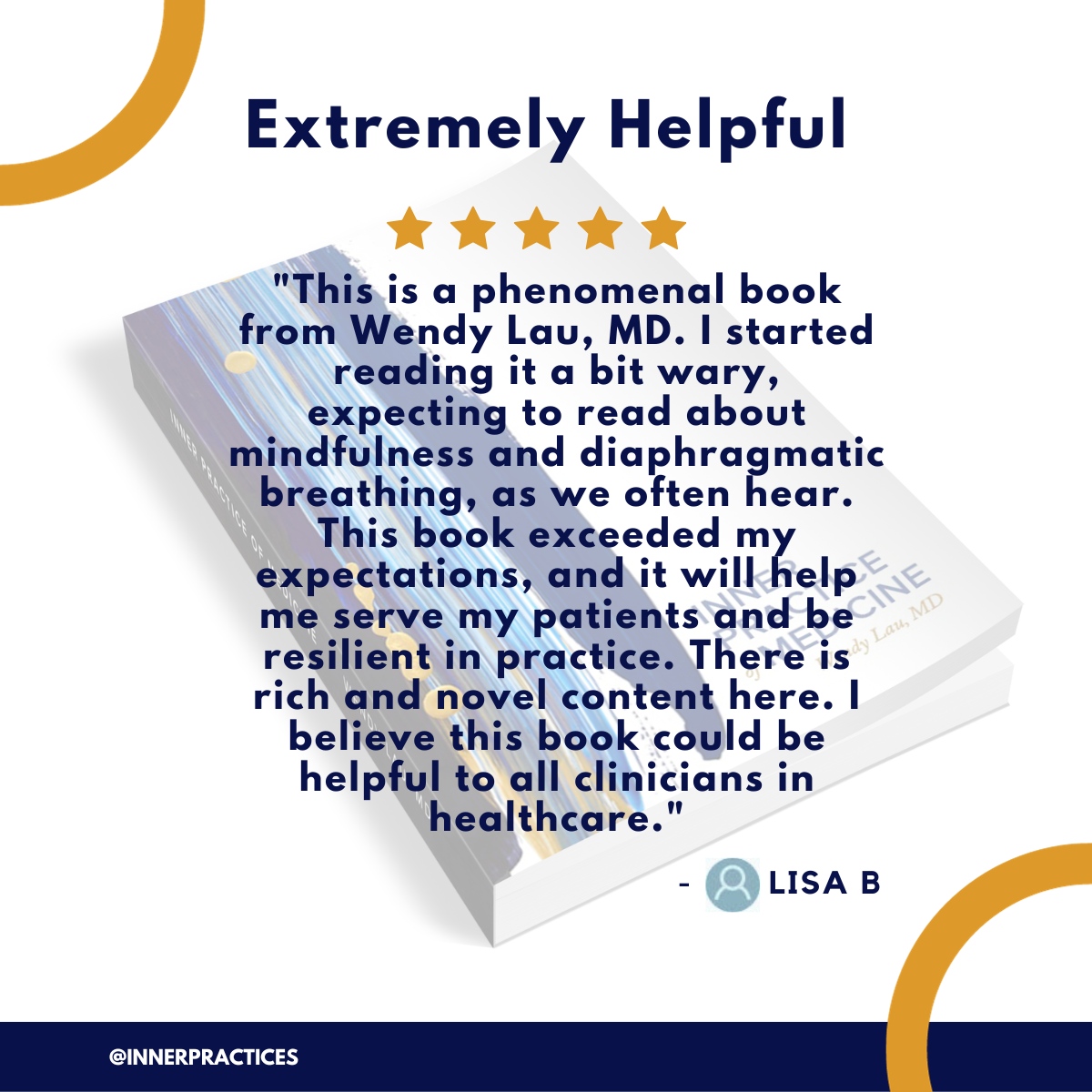Thank you to everyone who's left an #Amazonreview.  Get a copy of "Inner Practice of Medicine" for you and the doctor in your life... available now in paperback or via Kindle. #TestimonialTuesday #newbook #availablenow #physicianwellness